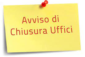 Chiusura uffici comunali 14 agosto - 17 agosto 2026